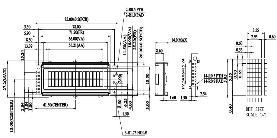 Character LCD Modules VC162P