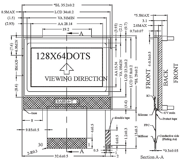 COG LCD Modules - VO12864T